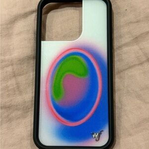 iPhone 16 pro Case with Abstract Green & Blue Design - Wildflower Cases